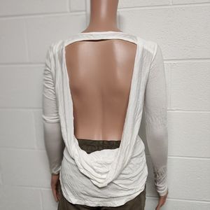 Unique Boho Custom Bamboo Backless Long Sleeve Tee XS-S